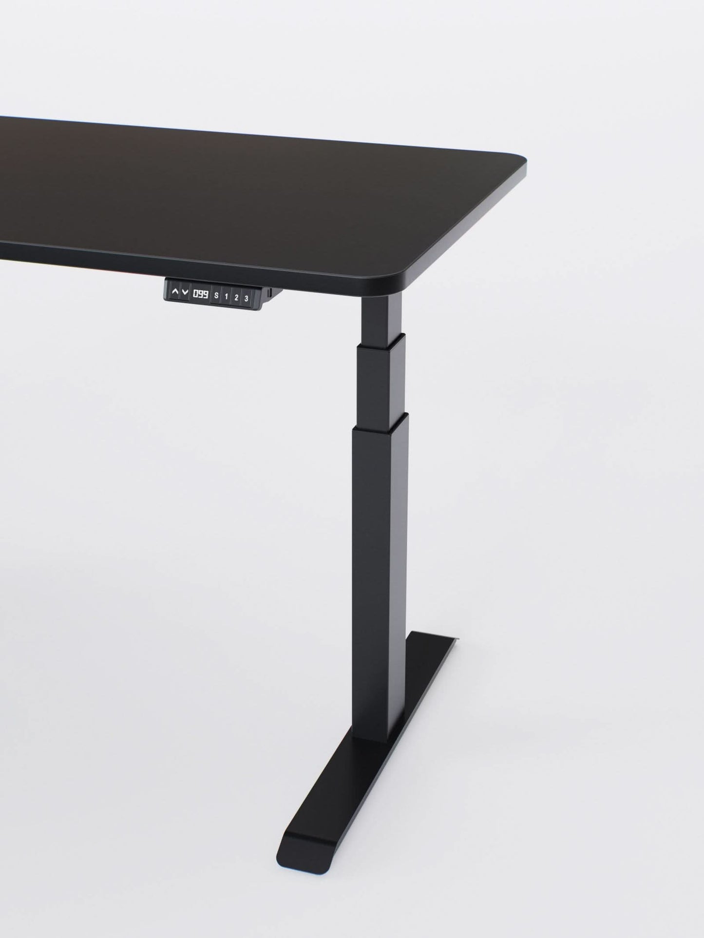Bureau Assis Debout Électrique Bords Arrondis - P.70 cm - Ports USB A & C | ADVANCED GO - Plateau AUVA