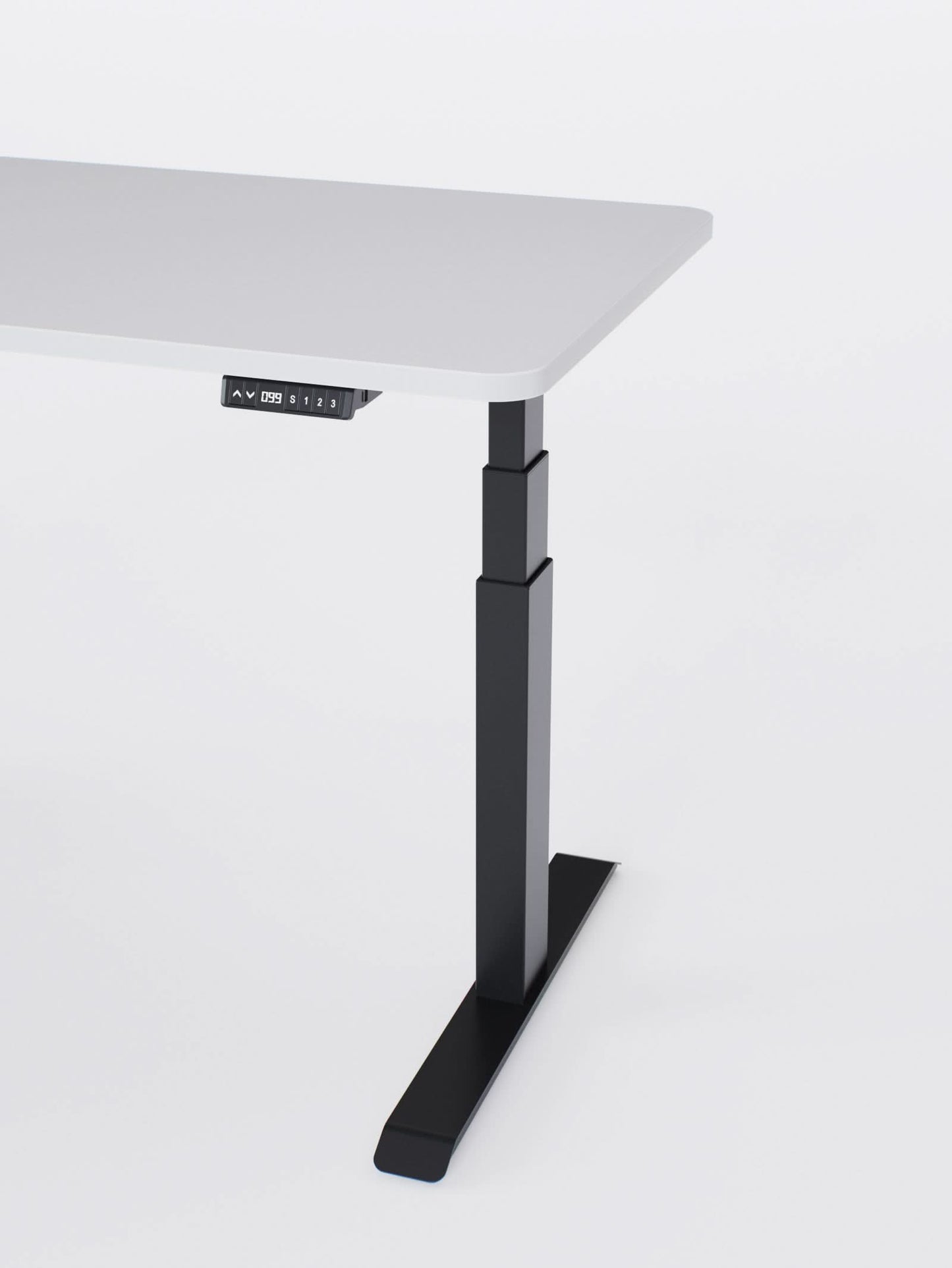 Bureau Assis Debout Électrique Bords Arrondis - P.70 cm - Ports USB A & C | ADVANCED GO - Plateau AUVA