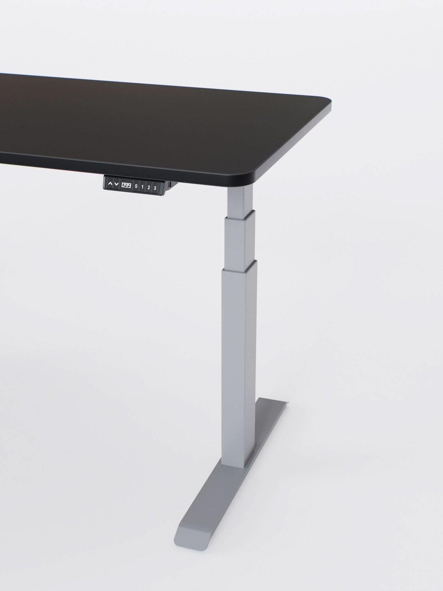 Bureau Assis Debout Électrique Bords Arrondis - P.70 cm - Ports USB A & C | ADVANCED GO - Plateau AUVA