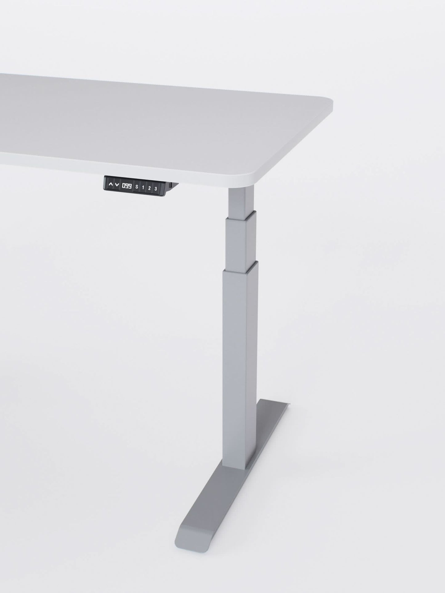 Bureau Assis Debout Électrique Bords Arrondis - P.70 cm - Ports USB A & C | ADVANCED GO - Plateau AUVA