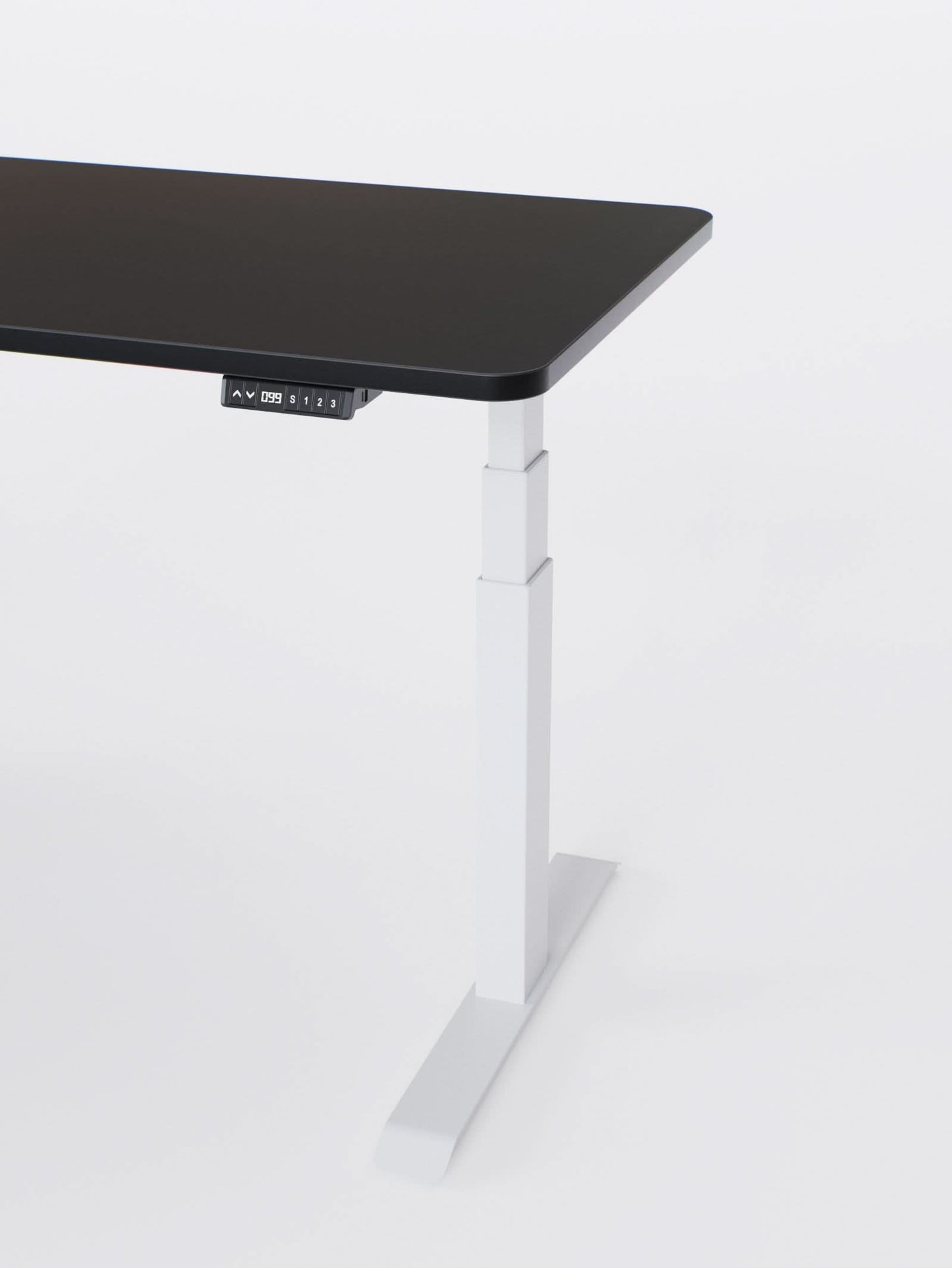 Bureau Assis Debout Électrique Bords Arrondis - P.70 cm - Ports USB A & C | ADVANCED GO - Plateau AUVA