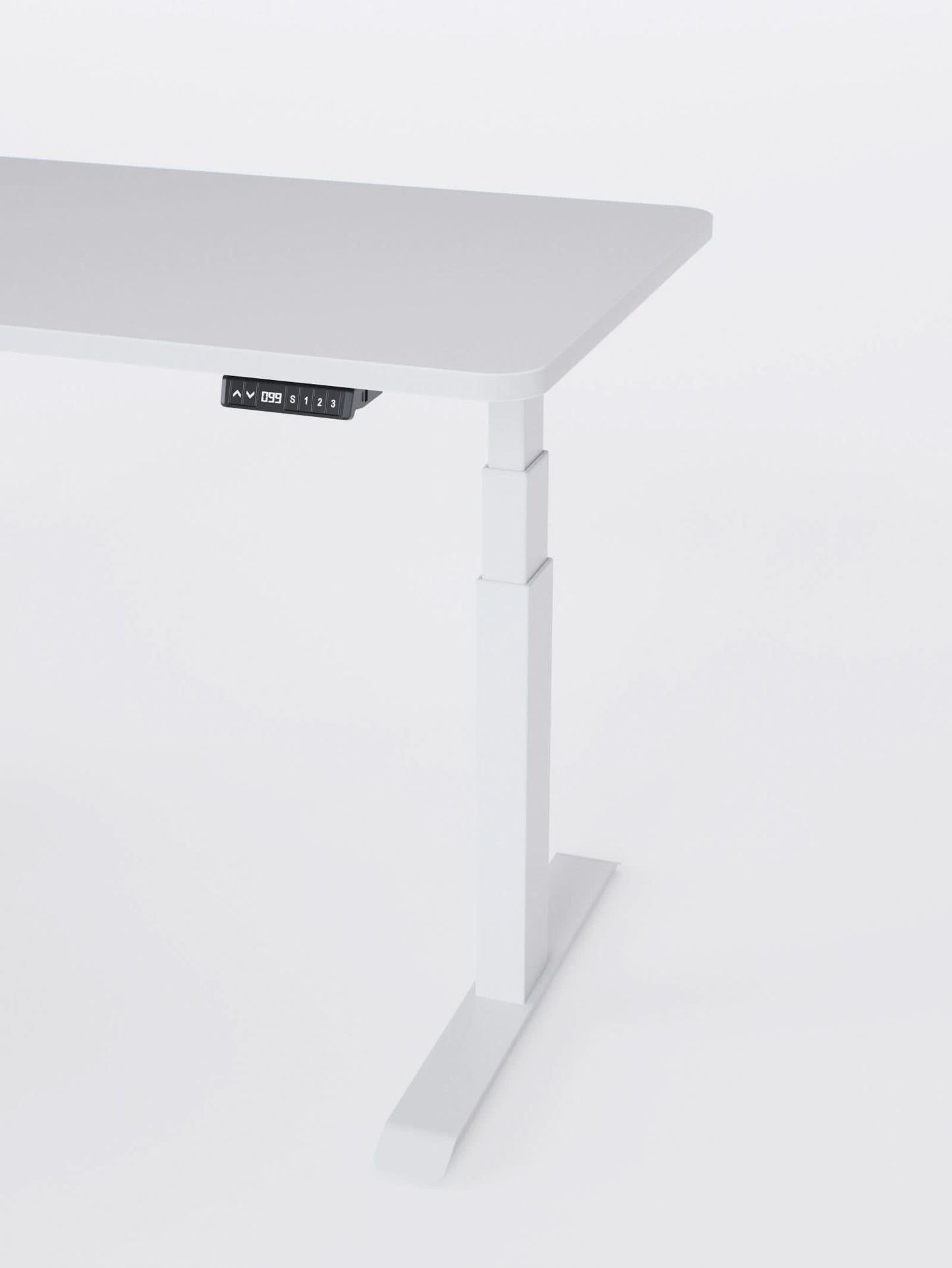 Bureau Assis Debout Électrique Bords Arrondis - P.70 cm - Ports USB A & C | ADVANCED GO - Plateau AUVA